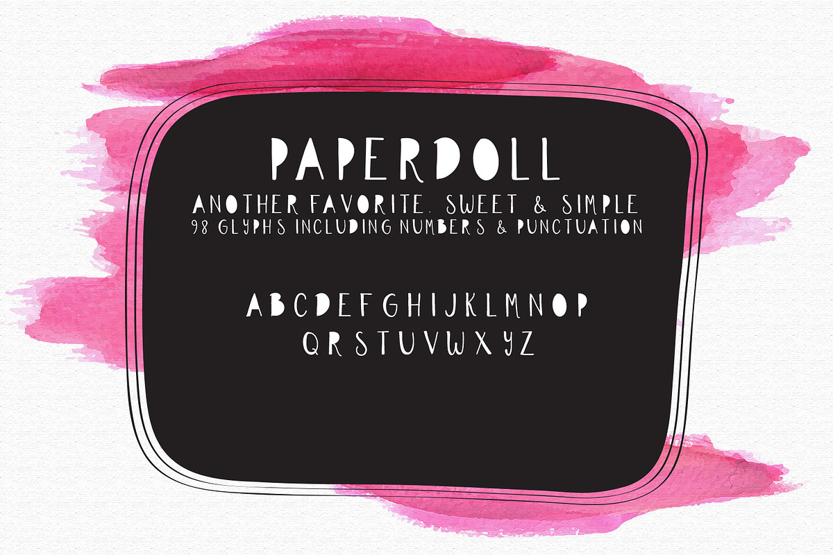 Paper Doll Handlettered Typeface