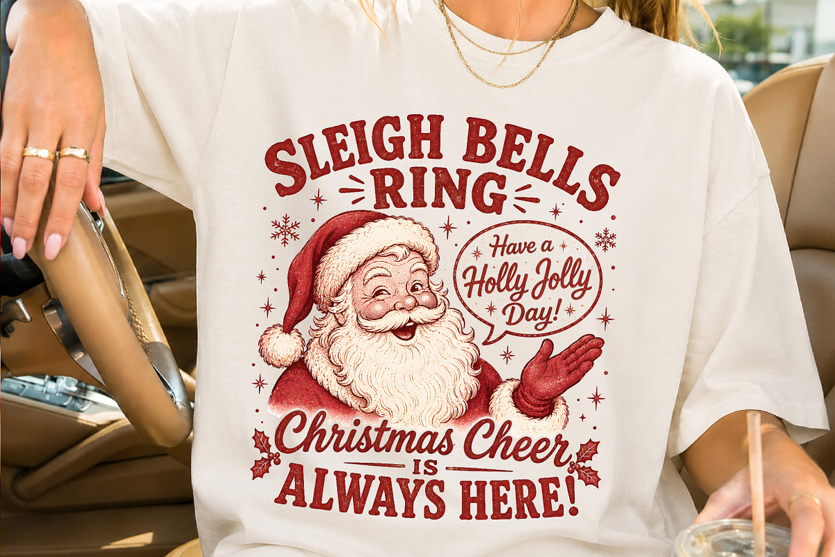 Sleigh Bell Ring Santa Christmas PNG, a Seasonal Illustration by Creative Art (Photo 2 of 3)