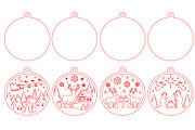 Christmas Laser Cut Ornament SVG, an Object Graphic by Layerology (Thumbnail 2 of 3)