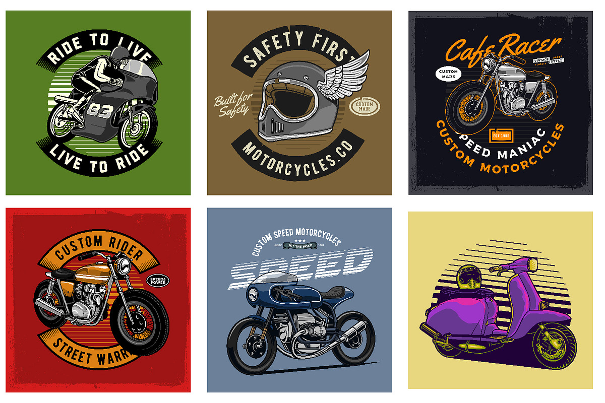 ULTIMATE MOTORCYCLE BUNDLE, a Transportation Illustration by The BolzStudio (Photo 10 of 32)