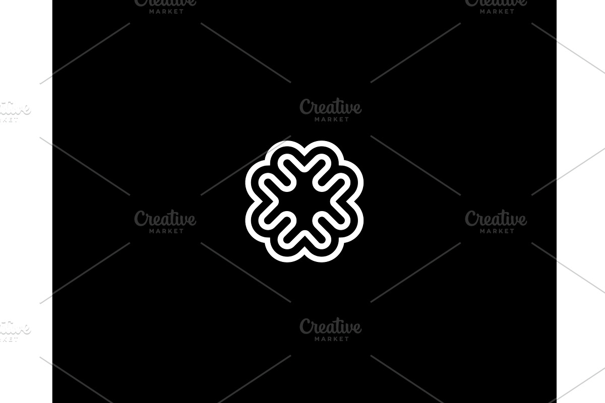Abstract brain logotype minimalistic, an Illustration by Bureau