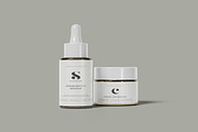 Cosmetic Cream Jar & Dropper Bottle, a Packaging Mockup by Pexelcorner (Thumbnail 6 of 9)