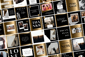 Gold And Black Instagram Templates