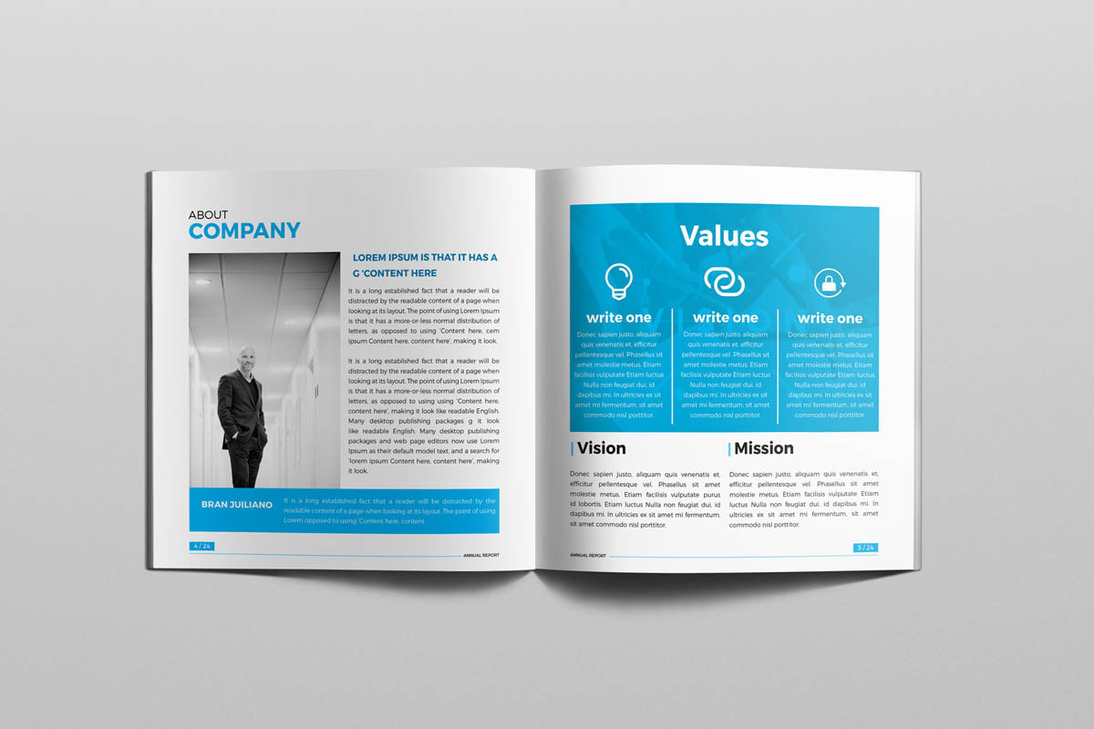 Square Annual Brochure, a Brochure Template by New Lines (Photo 4 of 13)