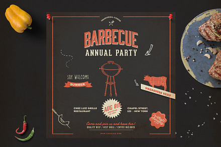 BBQ Event Flyer/Poster, a Flyer Template by Nina Shaw