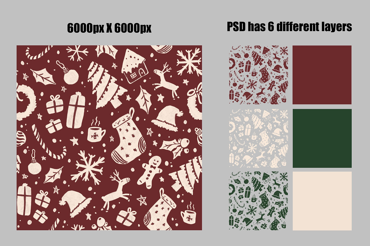Cosy Christmas Repeat Pattern, a Pattern Graphic by Forest Lily (Photo 2 of 10)