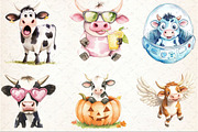 Funny Cow Sublimation Clipart, a Seasonal Illustration by Rose Art (Thumbnail 3 of 3)