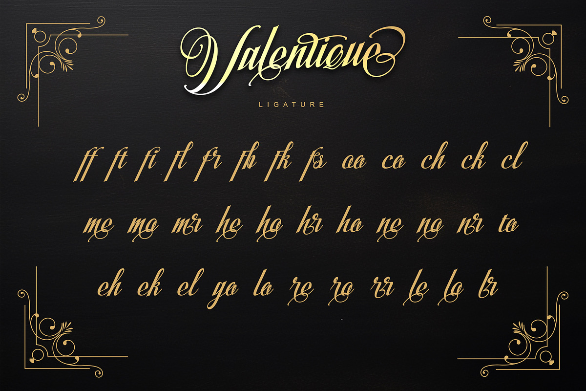Valentique - Romantic calligraphy, a Script Font by Letterara (Photo 14 of 15)