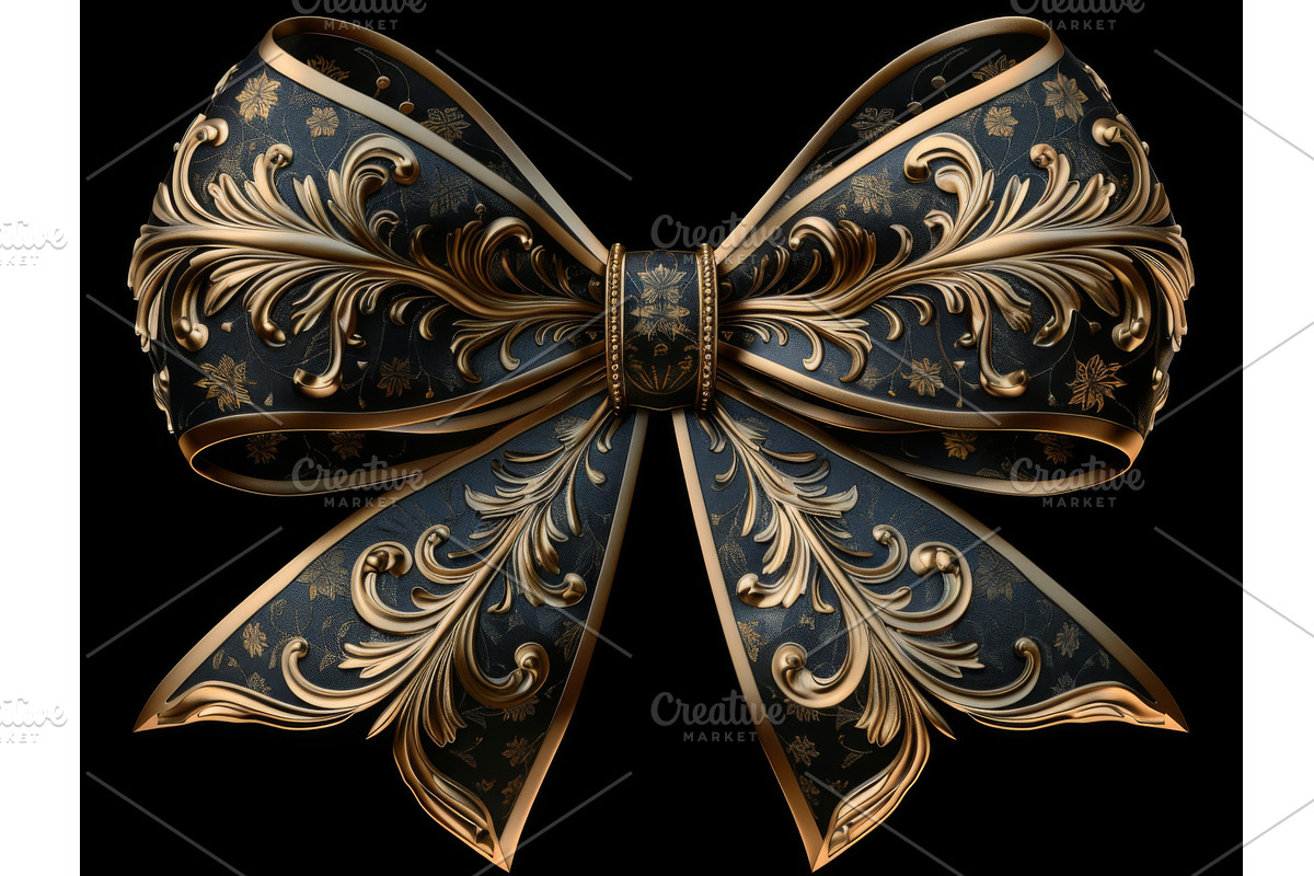 Elegant Black and Gold Decorative, an Illustration by tilialucida