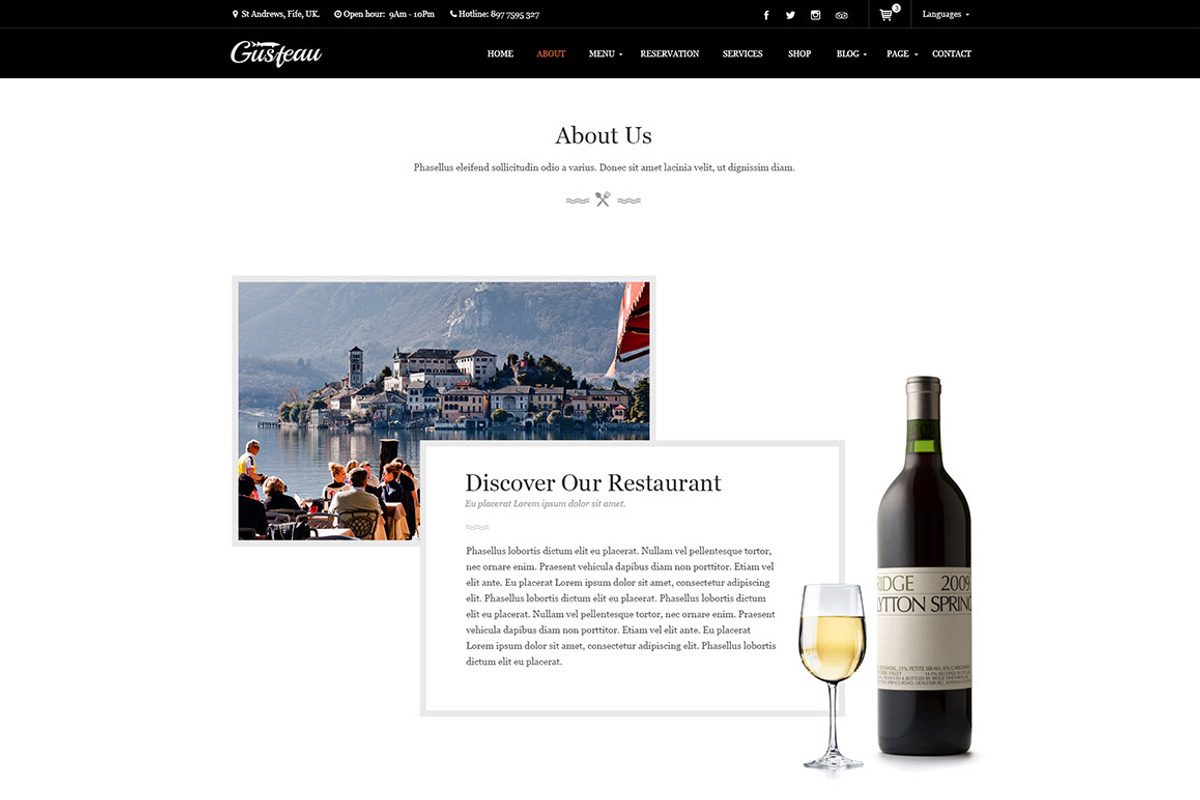 Gusteau - Elegant Food & Restaurant, a HTML Template by Digipieces (Photo 4 of 10)
