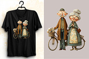Quirky Valentine Old Couple Clipart, an Illustration by SVGArt (Thumbnail 3 of 8)