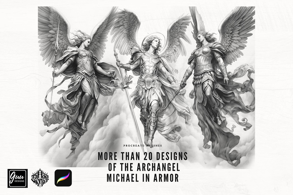 Archangel Michael and the angels, a Brush Add-On by TaKong Magics (Photo 6 of 9)