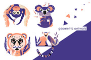 Geometric animals and birds, an Animal Illustration by TashaDraw (Thumbnail 3 of 10)