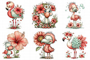 Whimsical Summer Flamingo Clipart PN, an Illustration by Daily.Designs (Thumbnail 8 of 8)