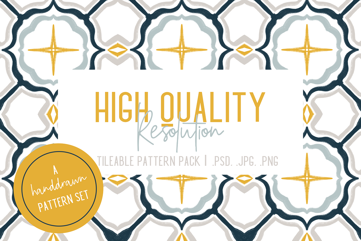Mustard & Navy Patterns, a Pattern Graphic by TheLegacyBrandingCo (Photo 10 of 10)