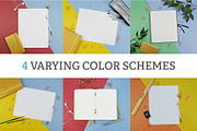 10 Two-Color Flat Lay .PSD Mockups, a Print Template by Olga Muzician (Thumbnail 2 of 3)