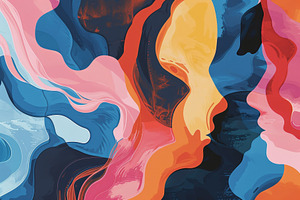 Colorful Abstract Painting With Dive, a Photo by Iftikhar Alam
