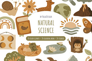 Natural Science Clipart Set, an Education Illustration by Palau