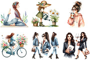 Girls Sublimation Clipart Bundle, an Illustration by DreamArtGraphic (Thumbnail 2 of 5)