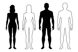 Man and woman outline figure, a Person Illustration by Vector Tradition