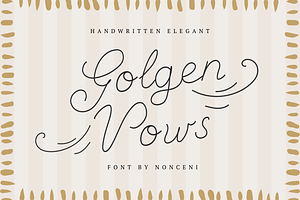 Golgen Vows Playful Wedding Script