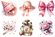 Coquette Girly Summer Clipart, an Illustration by DreamArtGraphic (Thumbnail 2 of 4)