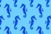 Sea Horse. Art and seamless pattern, a Pattern Graphic by sovarina (Thumbnail 4 of 9)