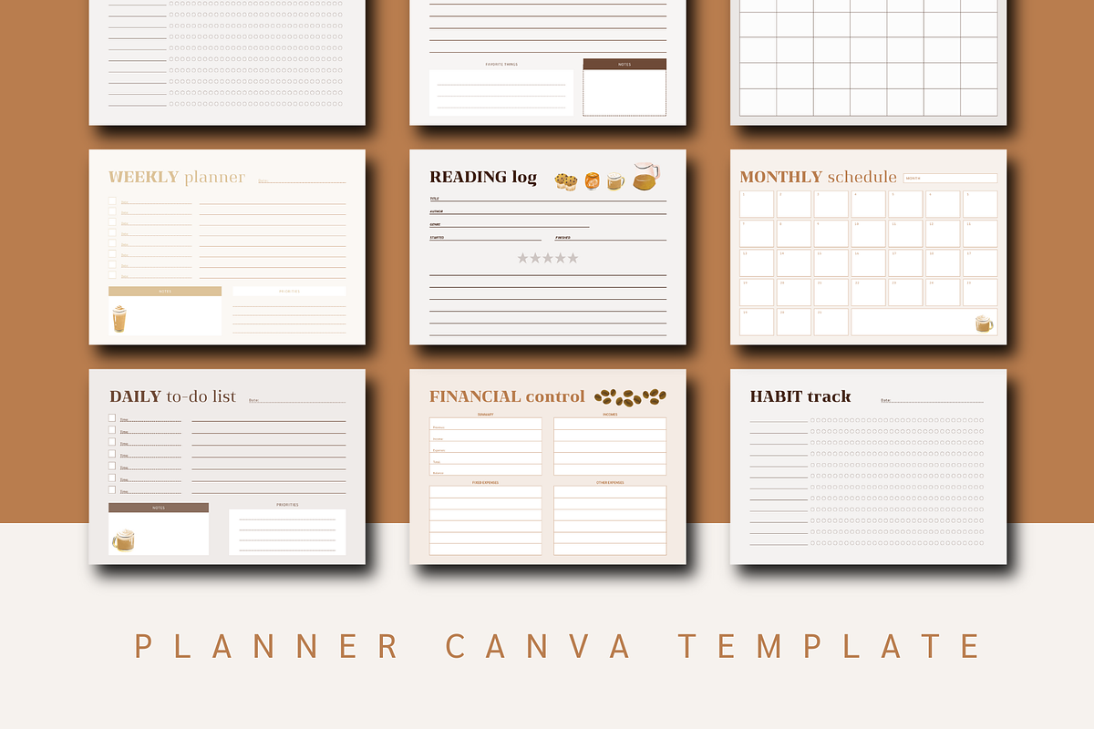 PLANNER CANVA TEMPLATE, a Stationery Template by The Little Lily Studio (Photo 2 of 5)