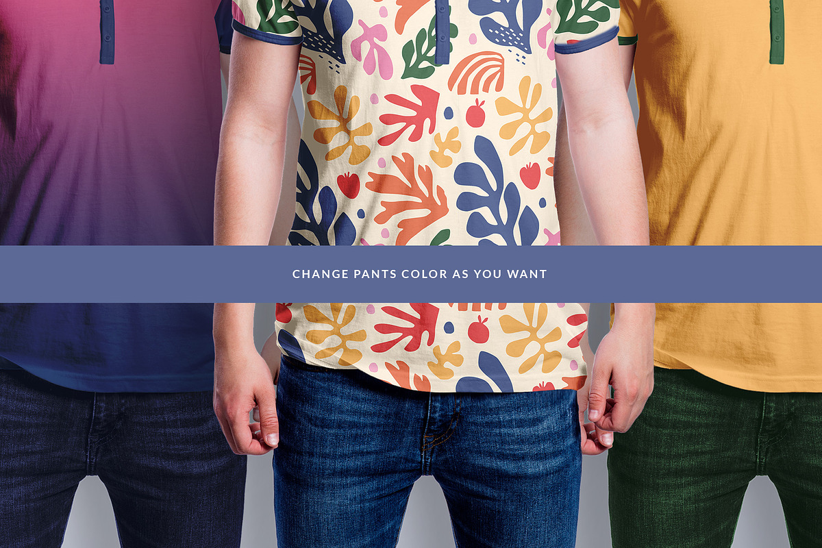Men's Vneck Tshirt Mockup, a Shirt Mockup by Designertale (Photo 7 of 12)