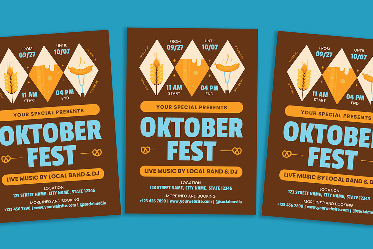 Modern Oktoberfest Flyer, a Flyer Template by Gumico Studio. (Photo 1 of 3)