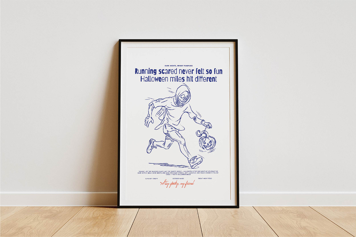 Halloween hand drawn poster, a Seasonal Illustration by Baleee (Photo 4 of 9)