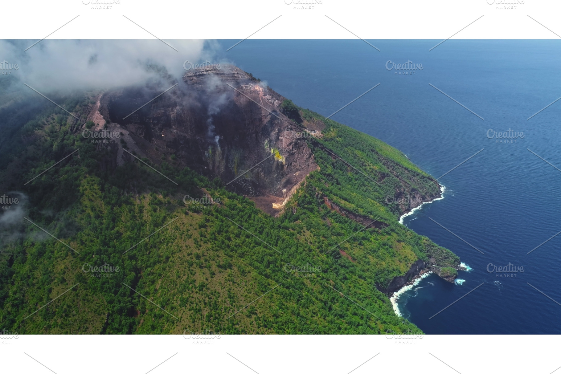 Volcano Mount Lolobako crater, a Nature Photo by Goinyk