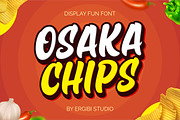 Osaka Chips Fun Font, a Sans Serif Font by ErgibiStudio (Thumbnail 1 of 9)