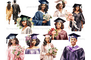 Graduation Black Girl Clipart, an Education Illustration by GlamArtZhanna (Thumbnail 3 of 4)