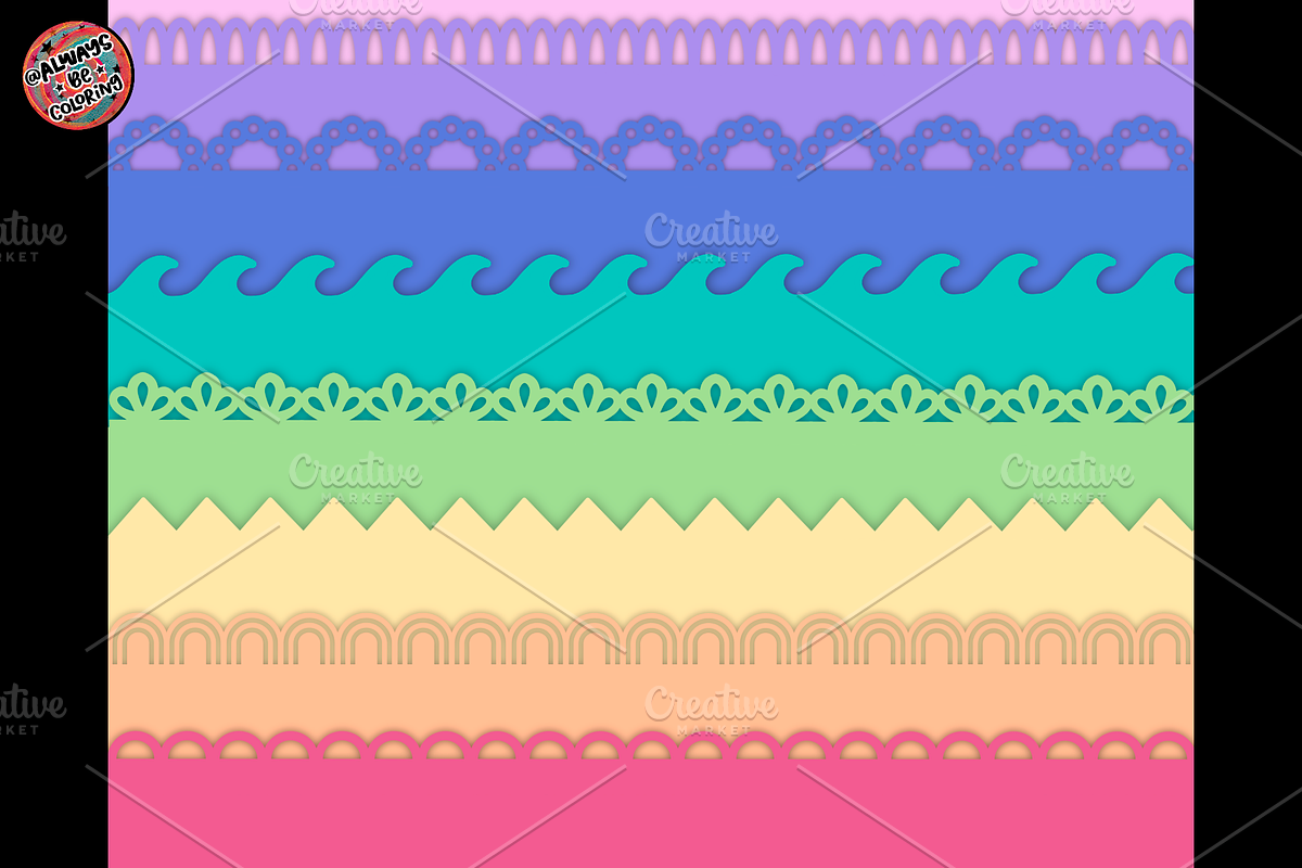 Procreate Scalloped Edge Brushes, a Brush Add-On by AlwaysBeColoring (Photo 11 of 14)