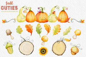 Fall Cuties - Autumn Watercolor Set