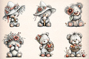 Teddy Bear Clipart Bundle, an Illustration by Digital Artistic99 (Thumbnail 3 of 11)