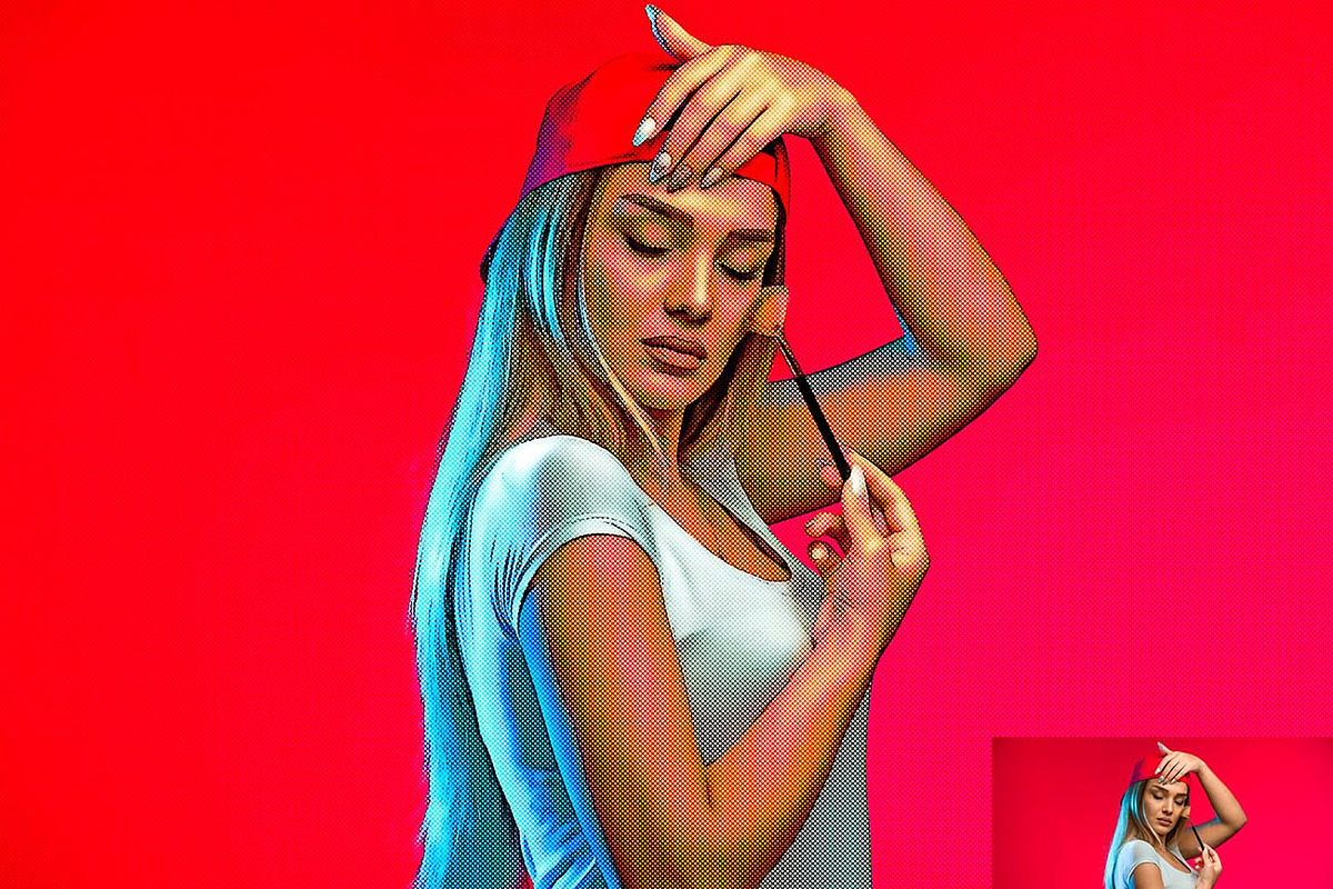 Smooth Halftone Effect Ps Action, a Brushes & More by Studio Retouch (Photo 9 of 14)