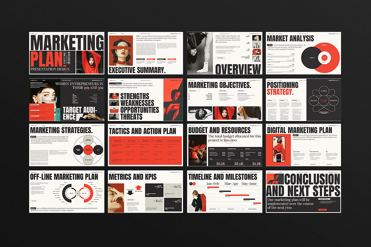 HUGE | Marketing Plan Template, a Presentation Template by ArtisanaAura (Photo 11 of 11)