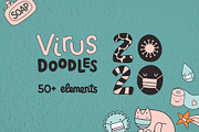 Virus doodles. Vector illustrations., an Object Graphic by anna khramtsova (Thumbnail 1 of 5)