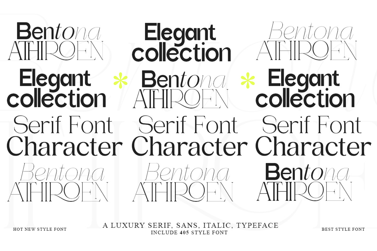 Bentona Athiroen Complete| 405 Style, a Serif Font by IM Studio (Photo 7 of 12)
