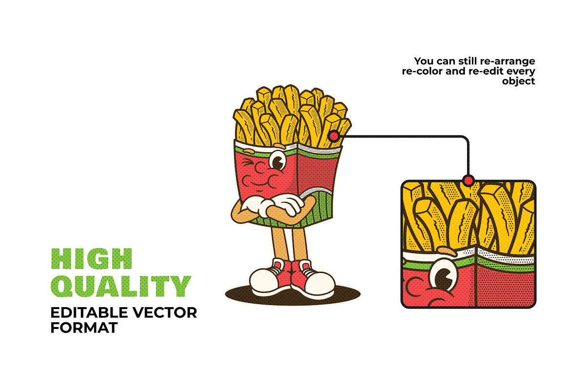 Groovy Food Mascot Illustration, a Food Illustration by Decoconio Design (Photo 4 of 7)