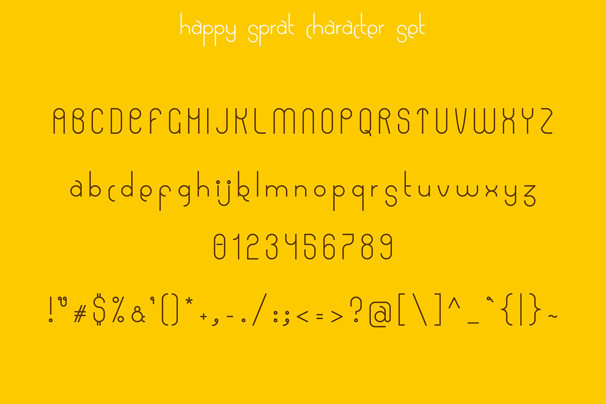 Happy Sprat Typeface preview 2
