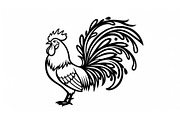 Rooster Chicken Silhouette Bundle, an Illustration by Designs_River (Thumbnail 13 of 51)