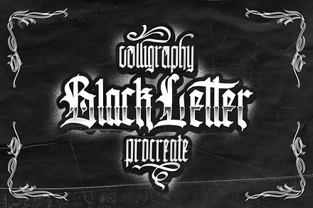Blackletter brush - Procreate