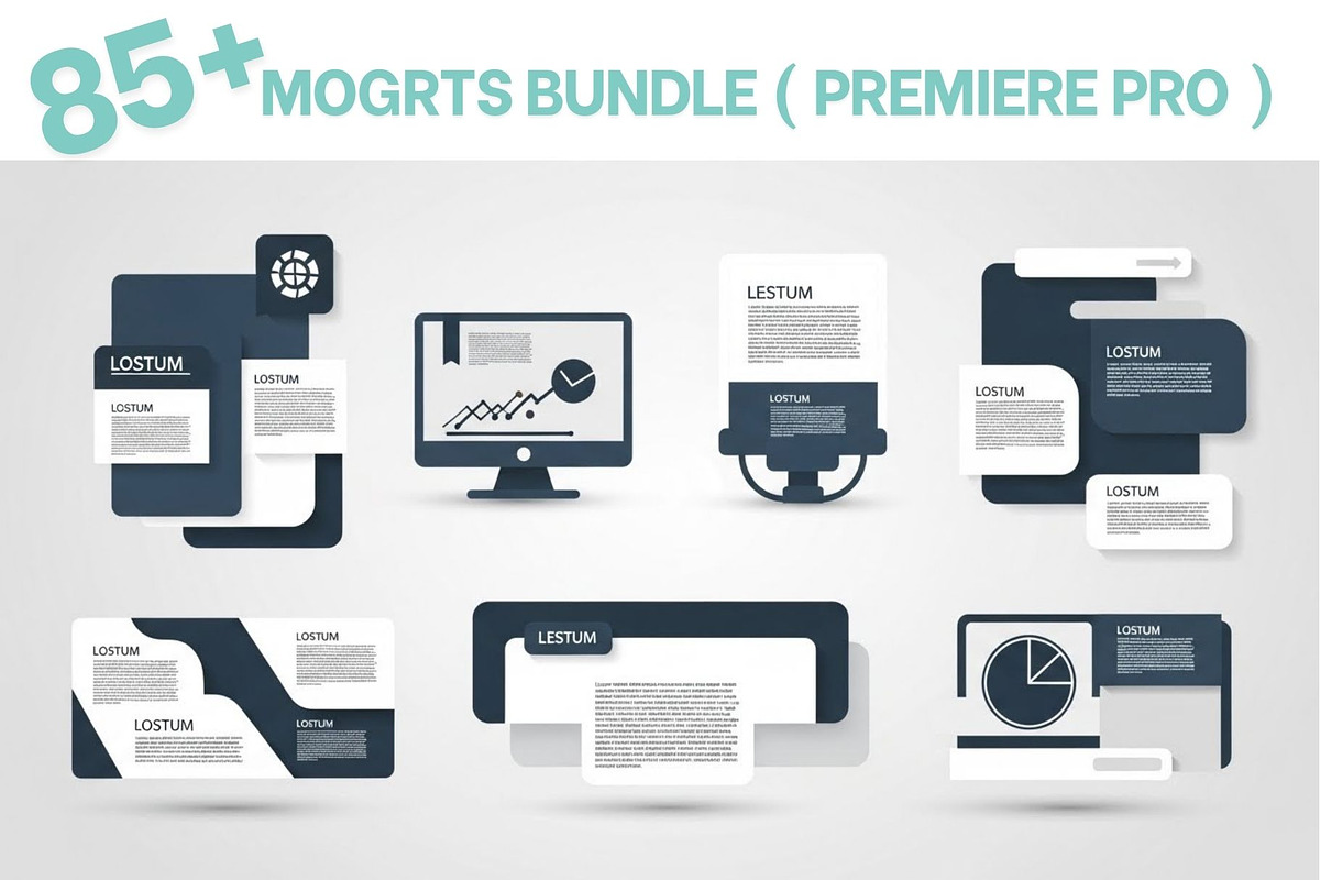 MOGRTs 80 Motion Graphics Templates, a Social Media Template by Crox Studio | Digital (Photo 11 of 11)