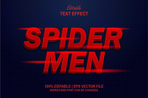 Text Effect Spider Hero