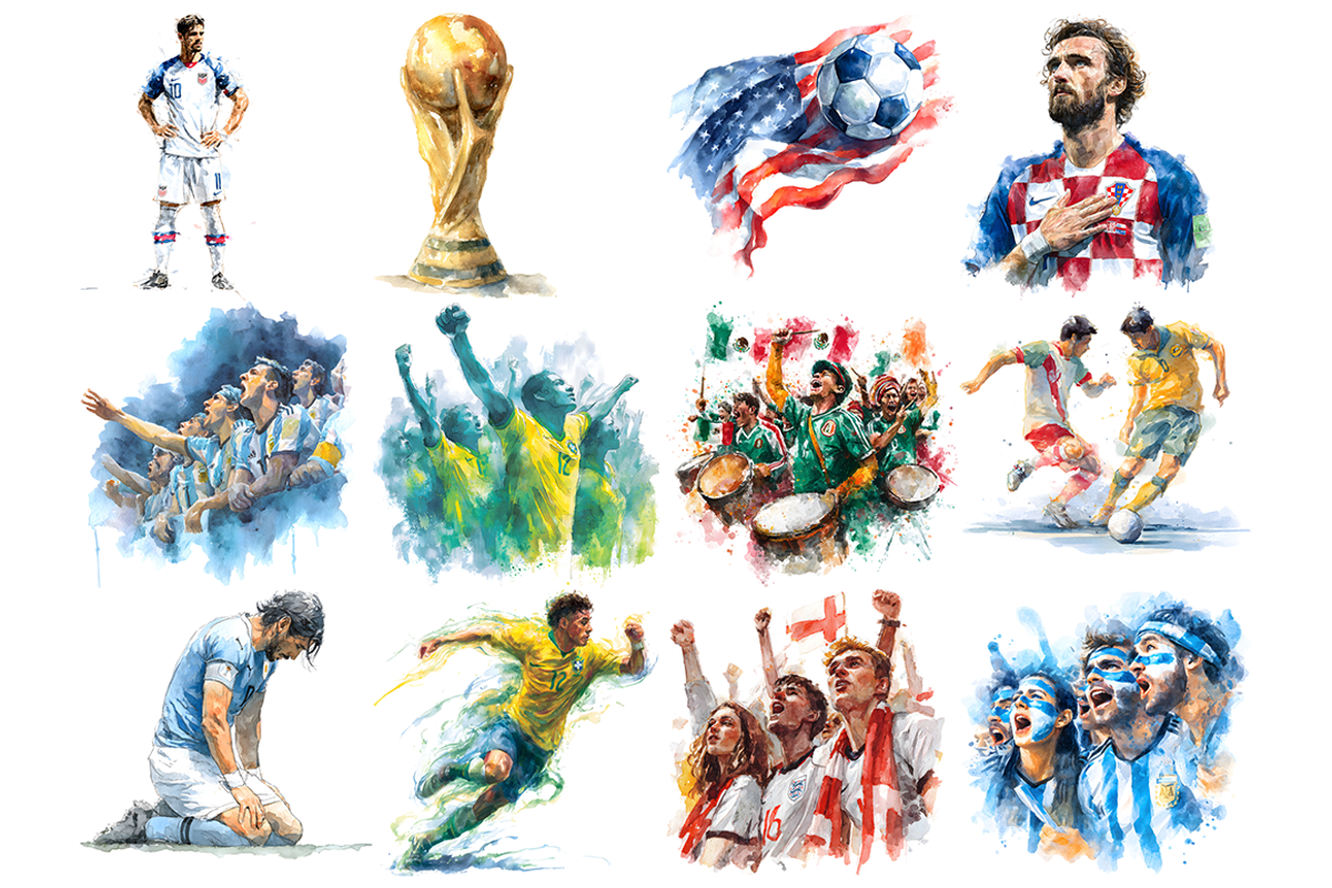 Soccer World Cup Clipart Bundle, a Decorative Illustration by stickermadness (Photo 2 of 4)