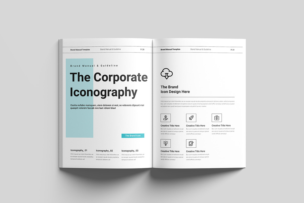 Brand Manual Template, a Brochure Template by GoldenGrid Studio (Photo 10 of 12)