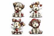 Whimsical Valentine Dog Clipart, an Illustration by Daily.Designs (Thumbnail 7 of 7)